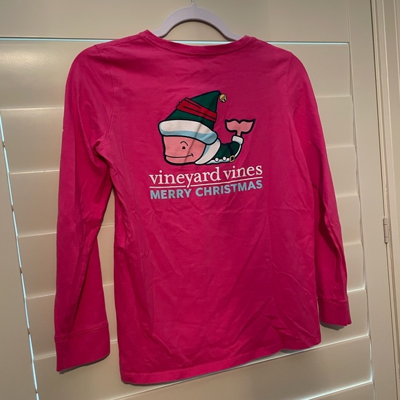 Vineyard Vines elf whale Merry Christmas shirt. Girls xl - Picture 4 of 4